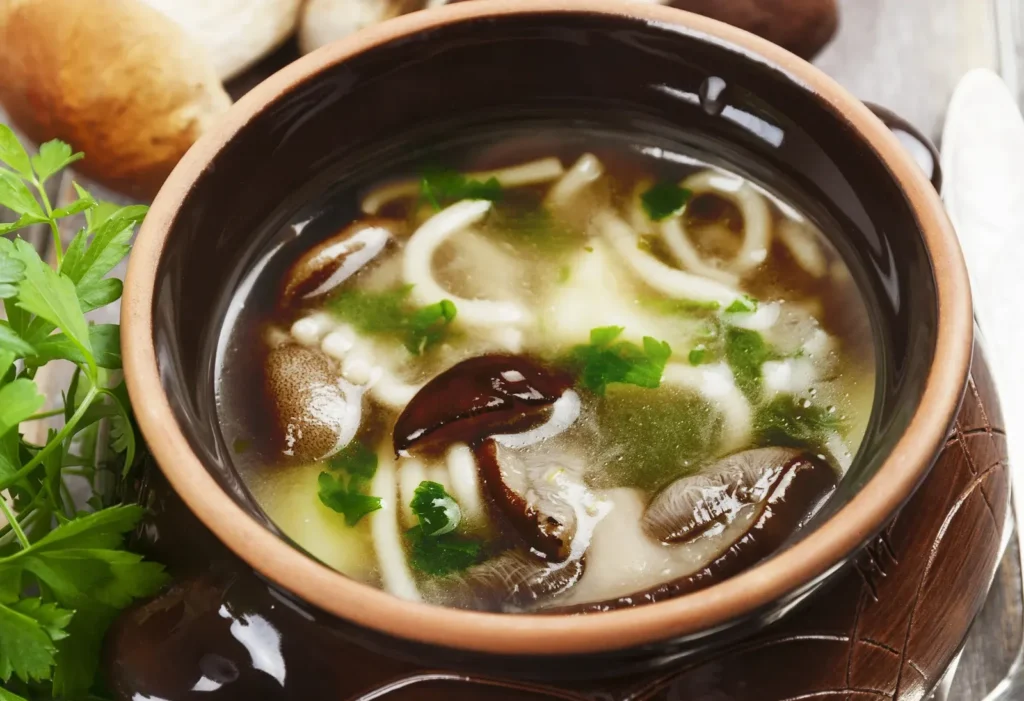 Mushroom Clear Soup - Soups at BHARAT Bangkok